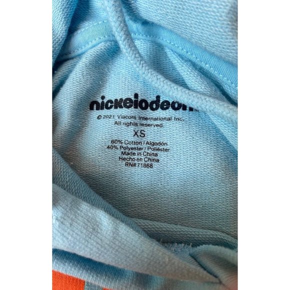 ♥️ Nickelodeon Nicktoons Blue Cropped Hoodie - Picture 4 of 5